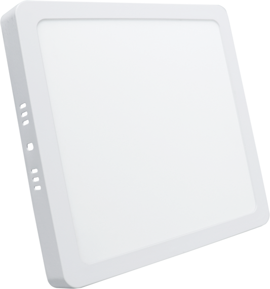 Downlight de superficie cuadrado Selenita 24W 6500K blanco de Fabrilamp. Iluminación eficiente para interiores.