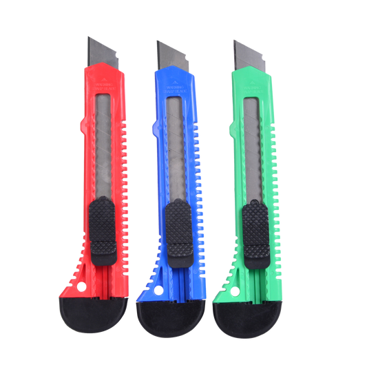 Cúter PRECISO fabricado en policarbonato multicolor y acero inoxidable