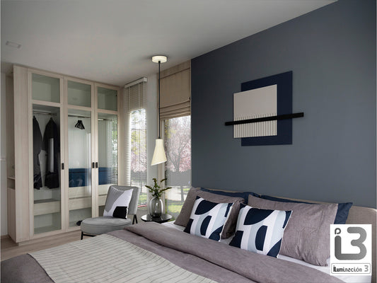 Lámpara Colgante Bera 1 Luz Crema Satinada Regulable Schuller en ambiente decorado | Schuller