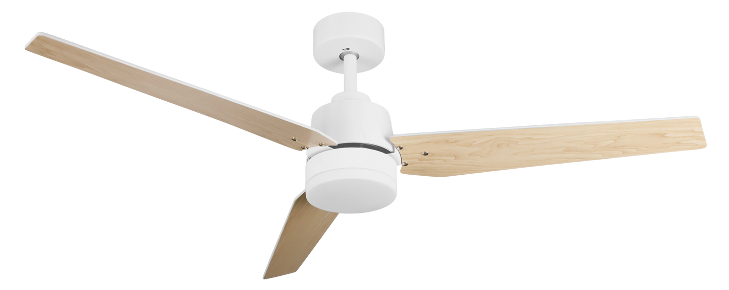 Moderno ventilador de techo con luz LED, perfecto para dormitorios