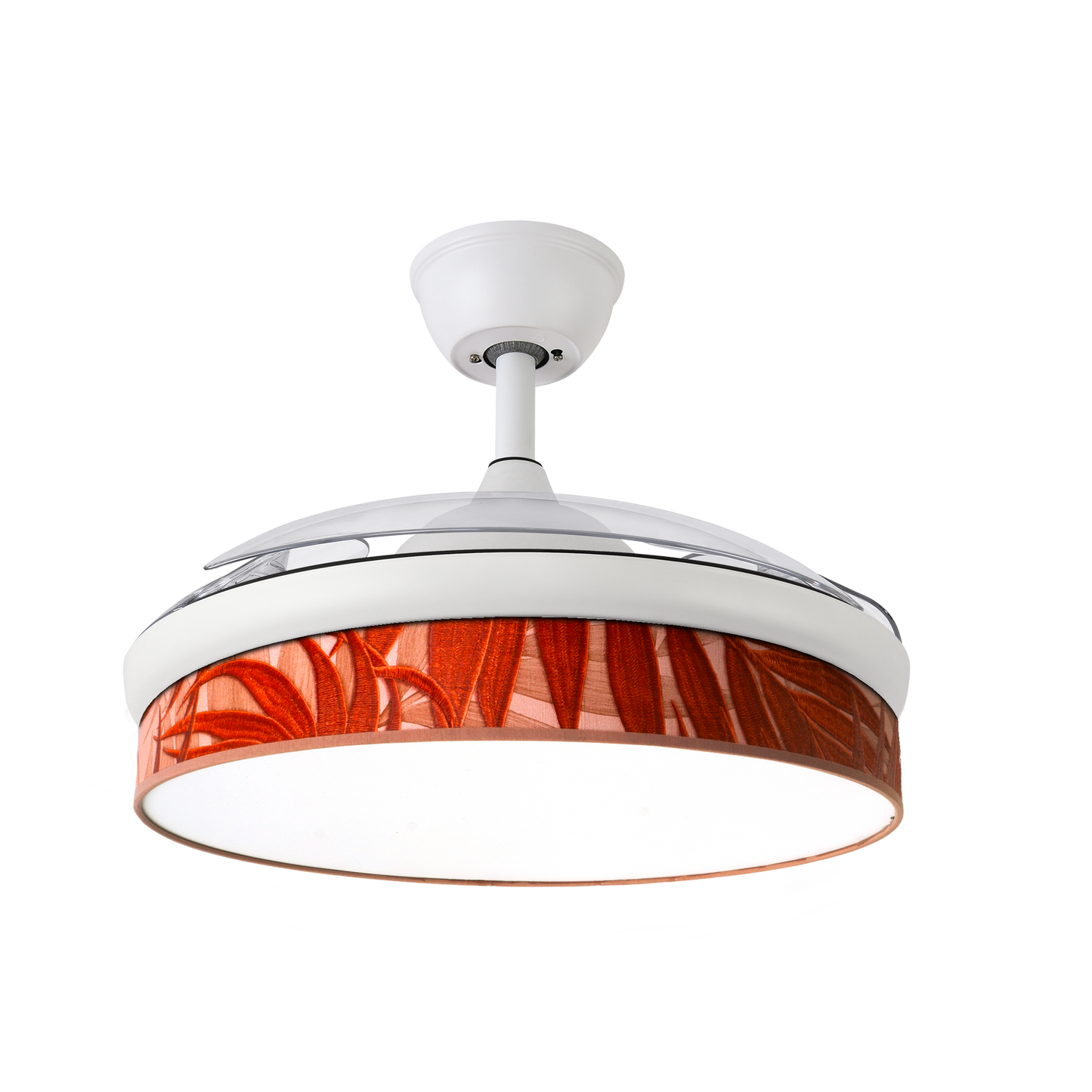 Moderno ventilador de techo con aspas plegables ideal para comedor