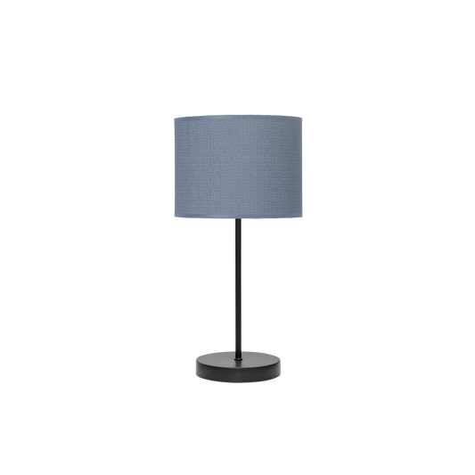 Lámpara de sobremesa hecha en Metal y Textil color Negro/Azul