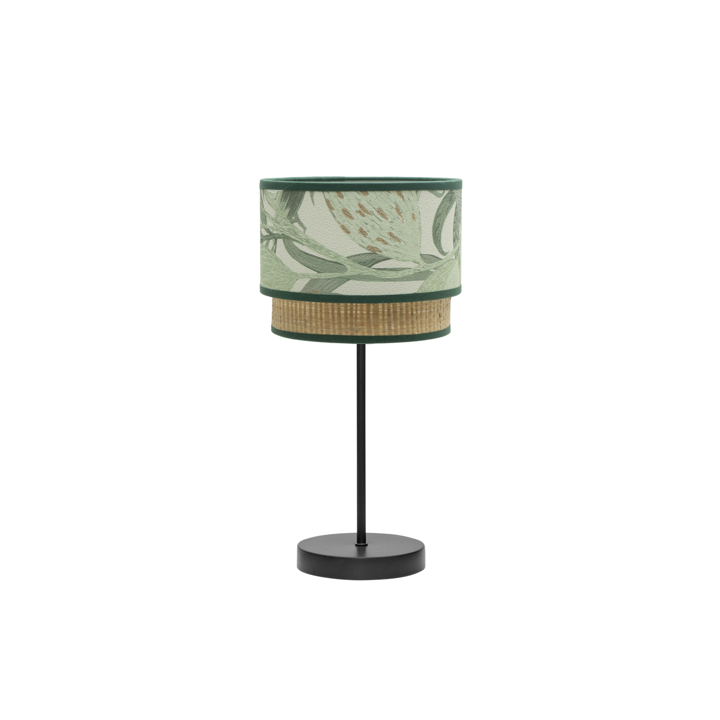 Sobremesa Congo fabricada en metal color negro con pantalla verde natural