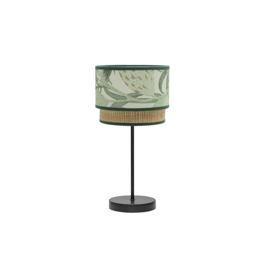 Sobremesa Congo fabricada en metal color negro con pantalla verde natural