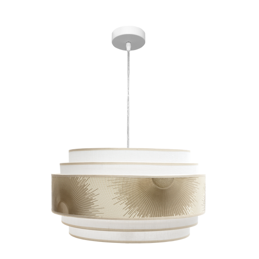 Colgante Nepal 5P 3xE27 Blanco/Oro de Fabrilamp, vista general