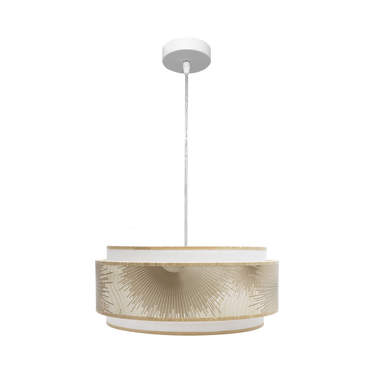 Colgante Nepal 3P Blanco/Oro de Fabrilamp, diseño moderno y elegante para tu hogar. Compra en luzguru.com