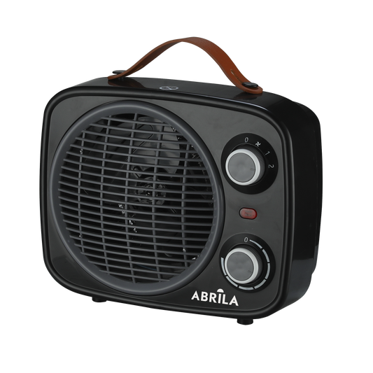 Termoventilador Hoguera fabricado en Metal y Policarbonato color Negro/Gris