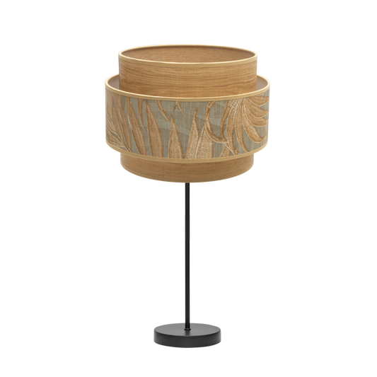 Sobremesa Grande Samoa 1xe27 Negro/Camel, diseño moderno y elegante para tu hogar. luzguru.com