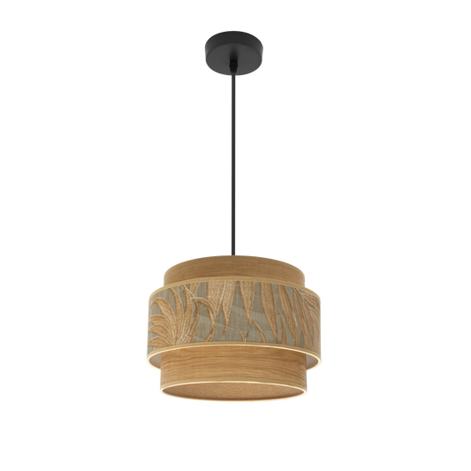 Colgante Samoa Negro/Camel de Fabrilamp, diseño moderno y elegante para tu hogar.