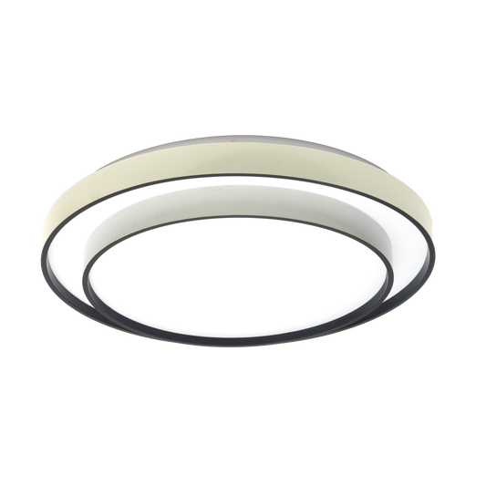 Plafón Fana LED 60W blanco/negro, diseño moderno y elegante de Fabrilamp, disponible en luzguru.com