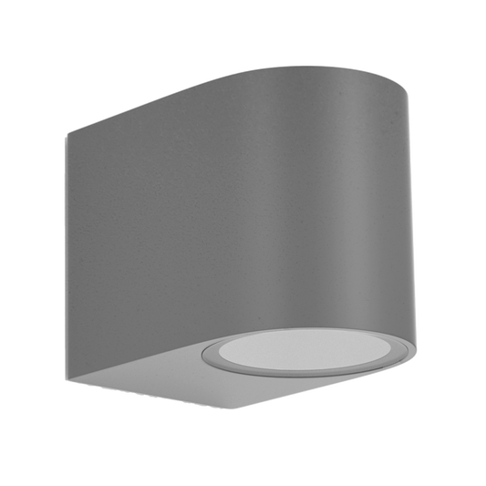 Aplique Gacela fabricado en ABS color gris para exterior resistente IP44