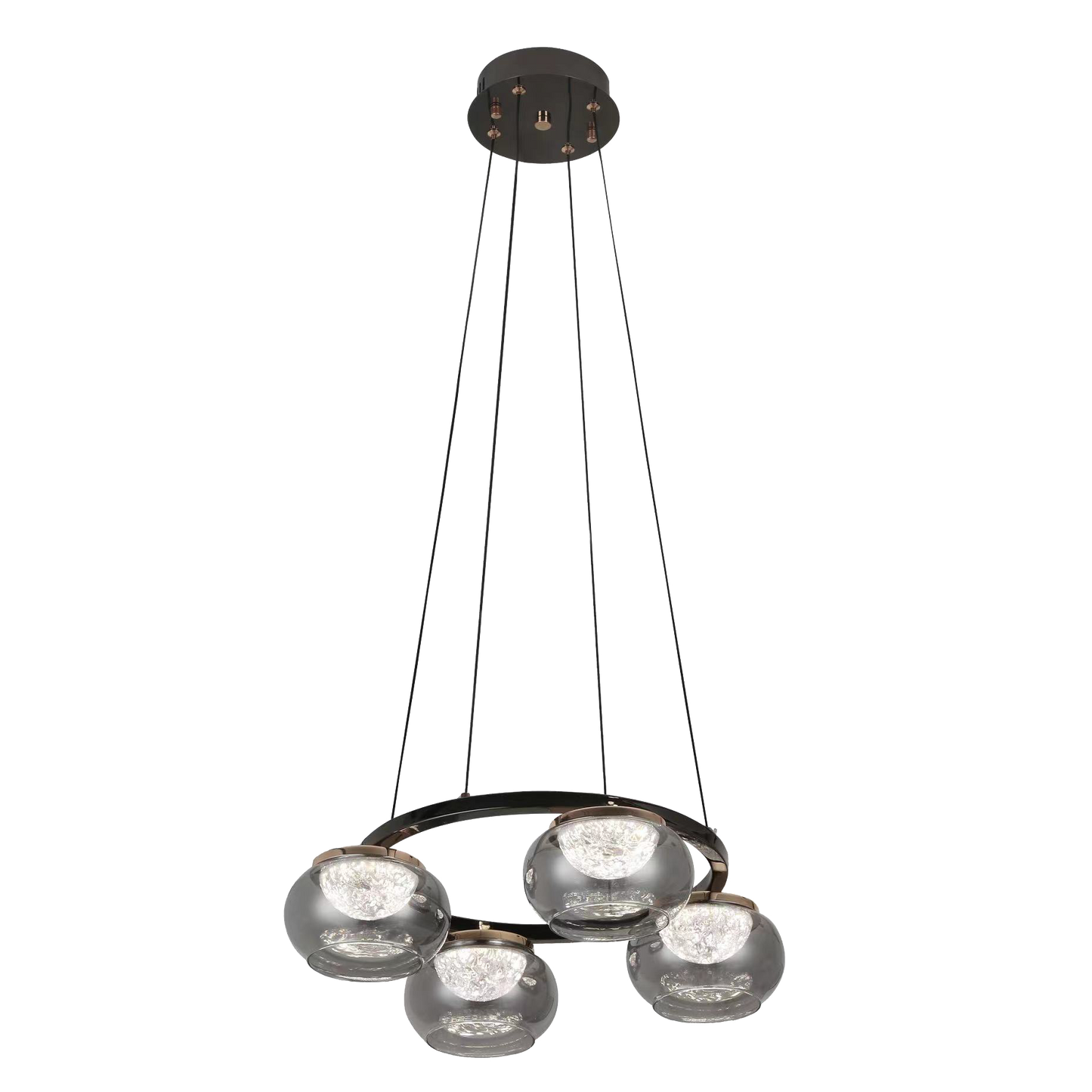 Colgante Pompeya fabricado en Metal color Negro con LED Integrado