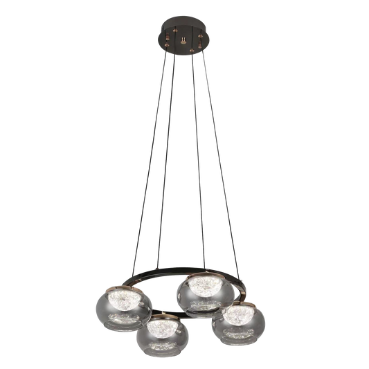 Colgante Pompeya fabricado en Metal color Negro con LED Integrado