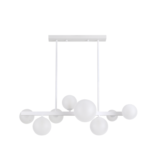 Lámpara Lozolla 8xG9 Blanca de Fabrilamp/Abrila, vista general. Iluminación moderna y elegante para tu hogar.