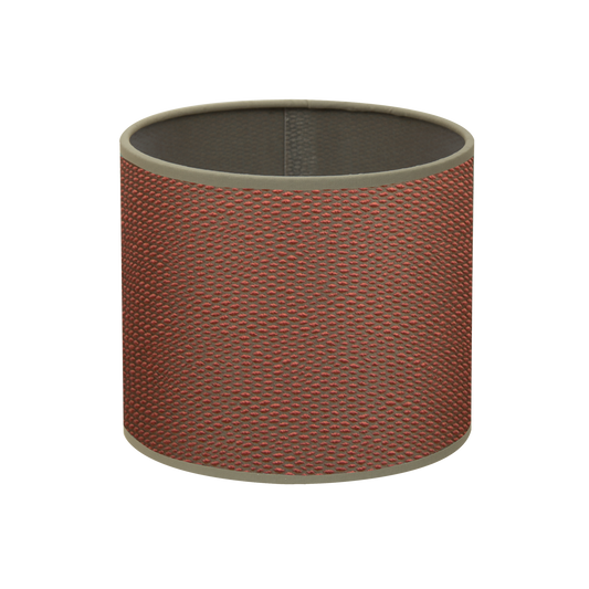 Pantalla cilíndrica fabricada en Textil color Caldera para lámpara de mesa