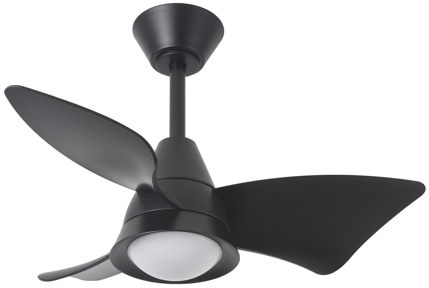 Moderno ventilador de techo con luz LED para interior