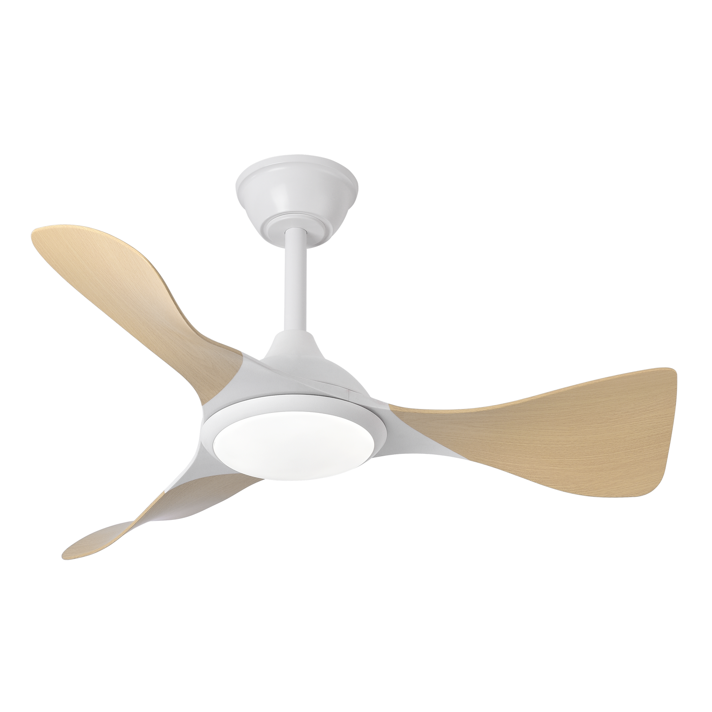 Ventilador de techo Caiman con aspas en ABS y policarbonato para interior