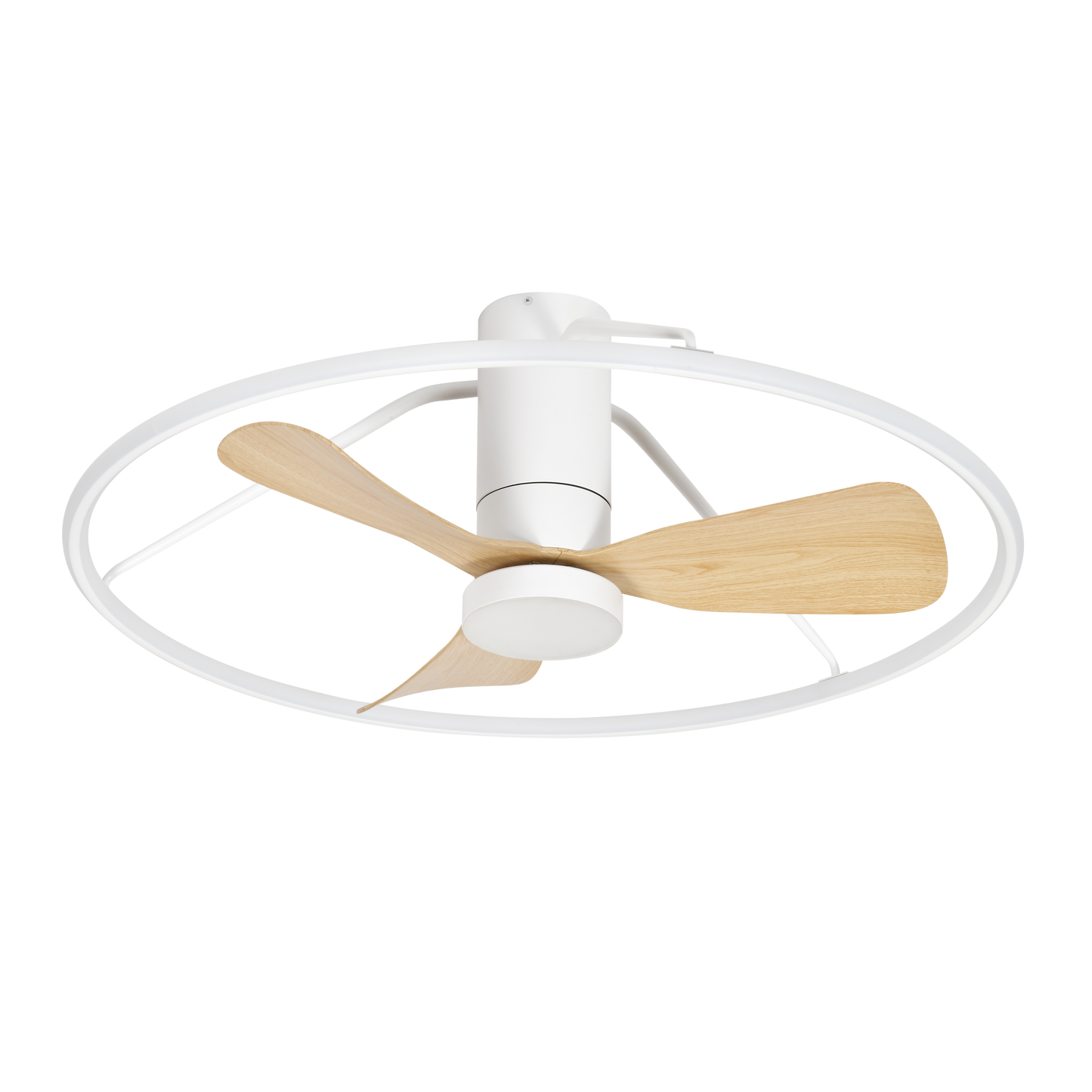 Ventilador silencioso con aspas de madera, perfecto para el dormitorio