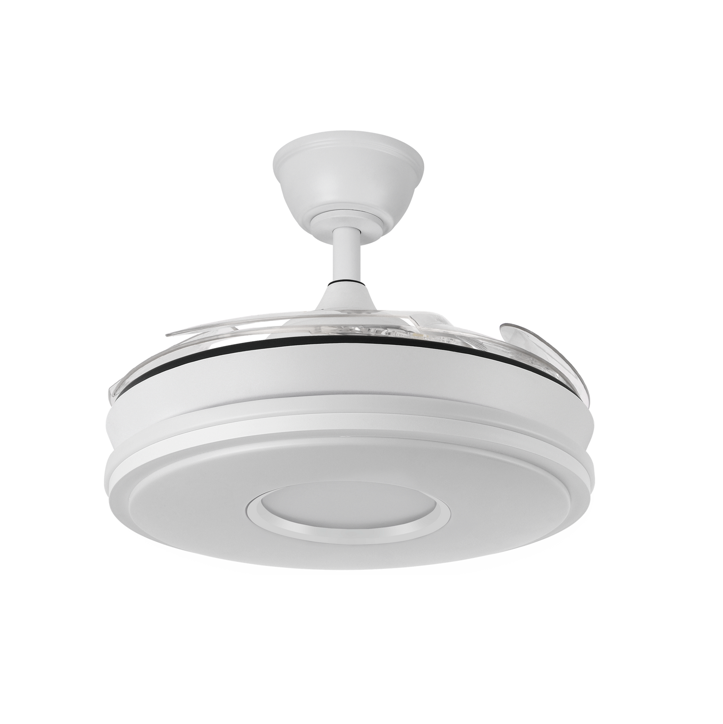 Elegante ventilador de techo con luz LED regulable ideal para salón