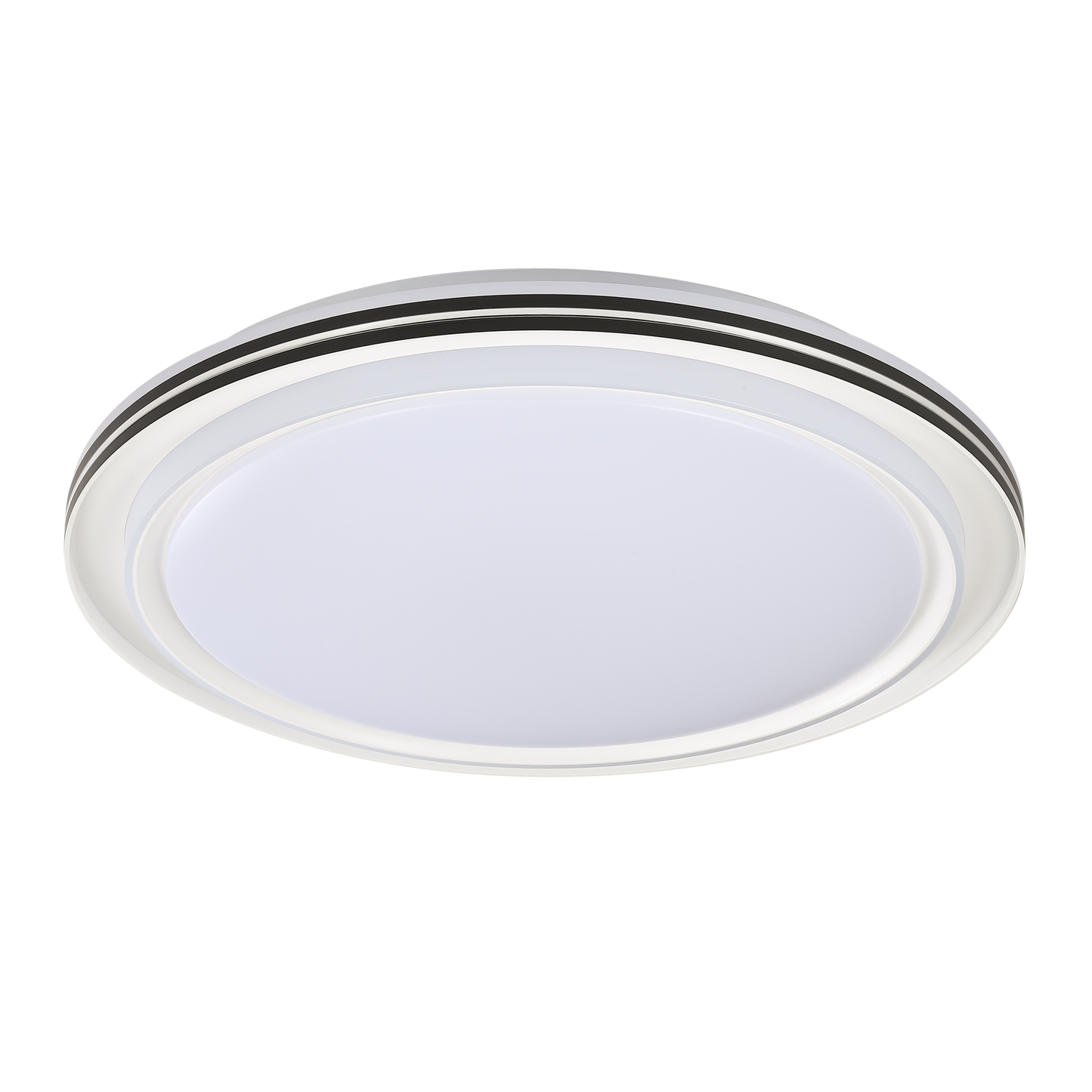 Plafón Yunke fabricado en metal y policarbonato color blanco y negro