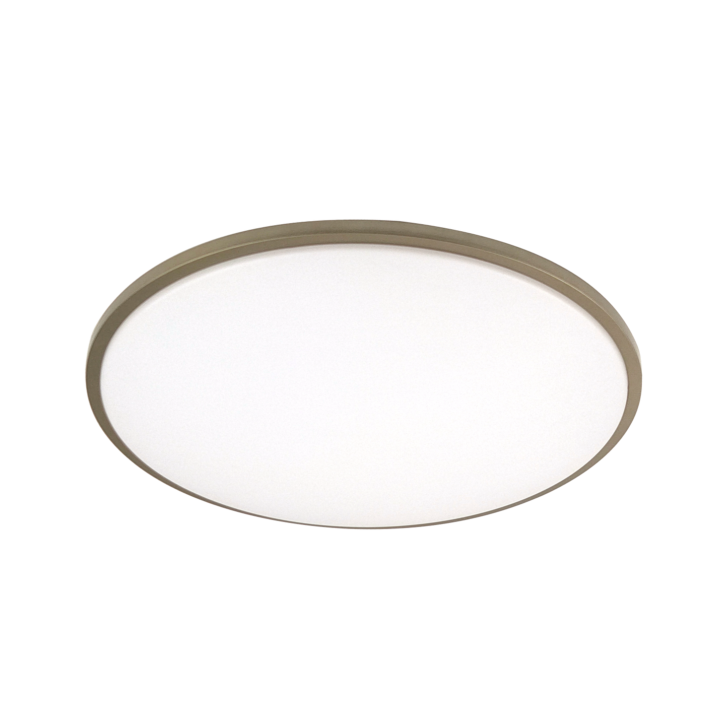 Plafón Eglon fabricado en metal y policarbonato color blanco y cuero