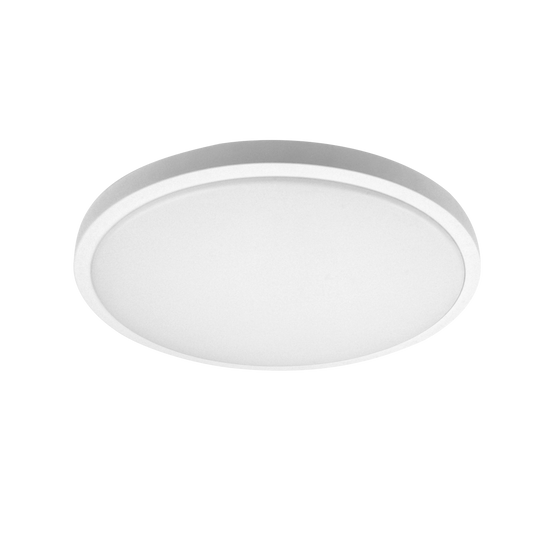 Plafón Kirat fabricado en metal color blanco con LED regulable