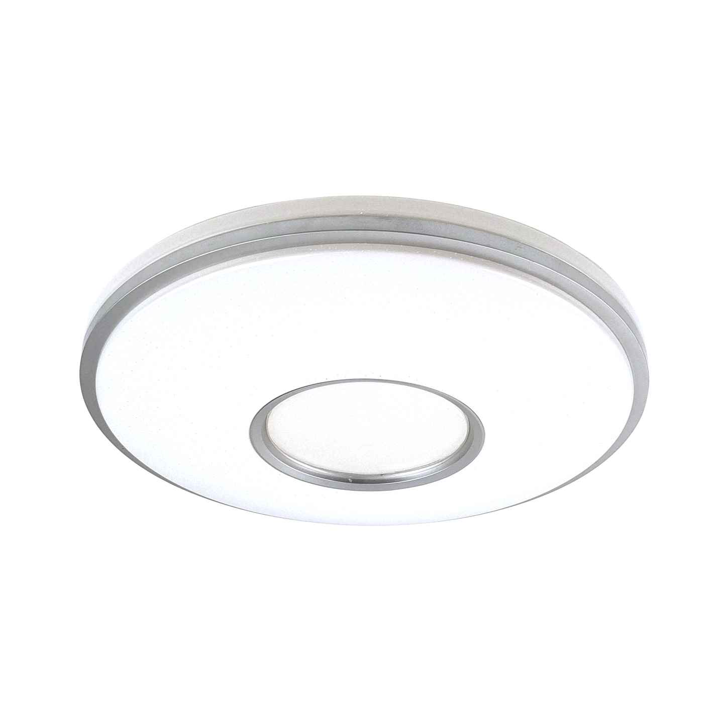 Plafón Perote fabricado en Metal color Blanco y Plata