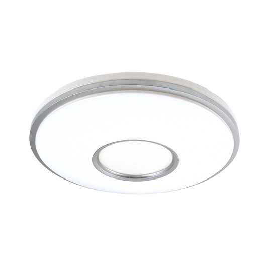 Plafón Perote fabricado en Metal color Blanco y Plata