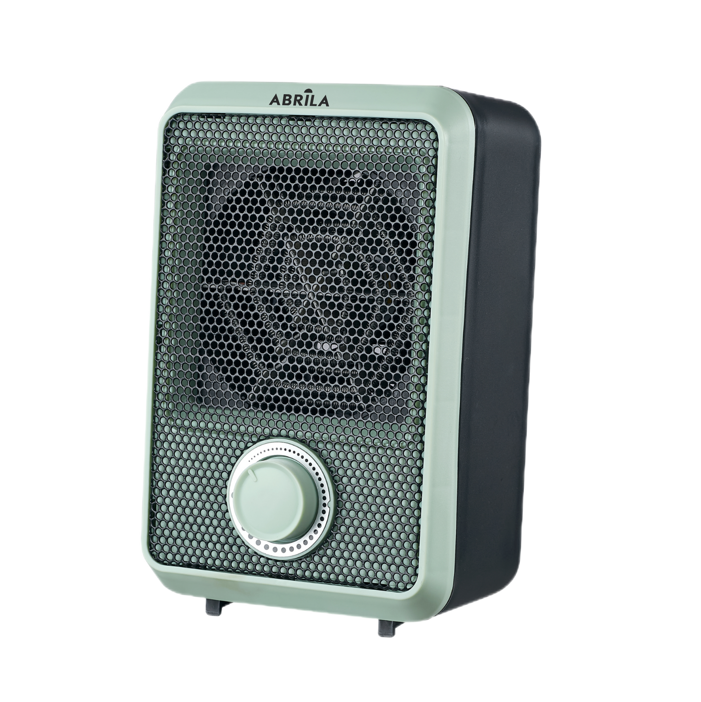 Termoventilador Carpe fabricado en metal color verde, ideal para calentar interiores