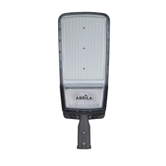 Detalle lateral Farola LED FISTERRA 200W Gris IP65 Fabrilamp en aluminio y policarbonato