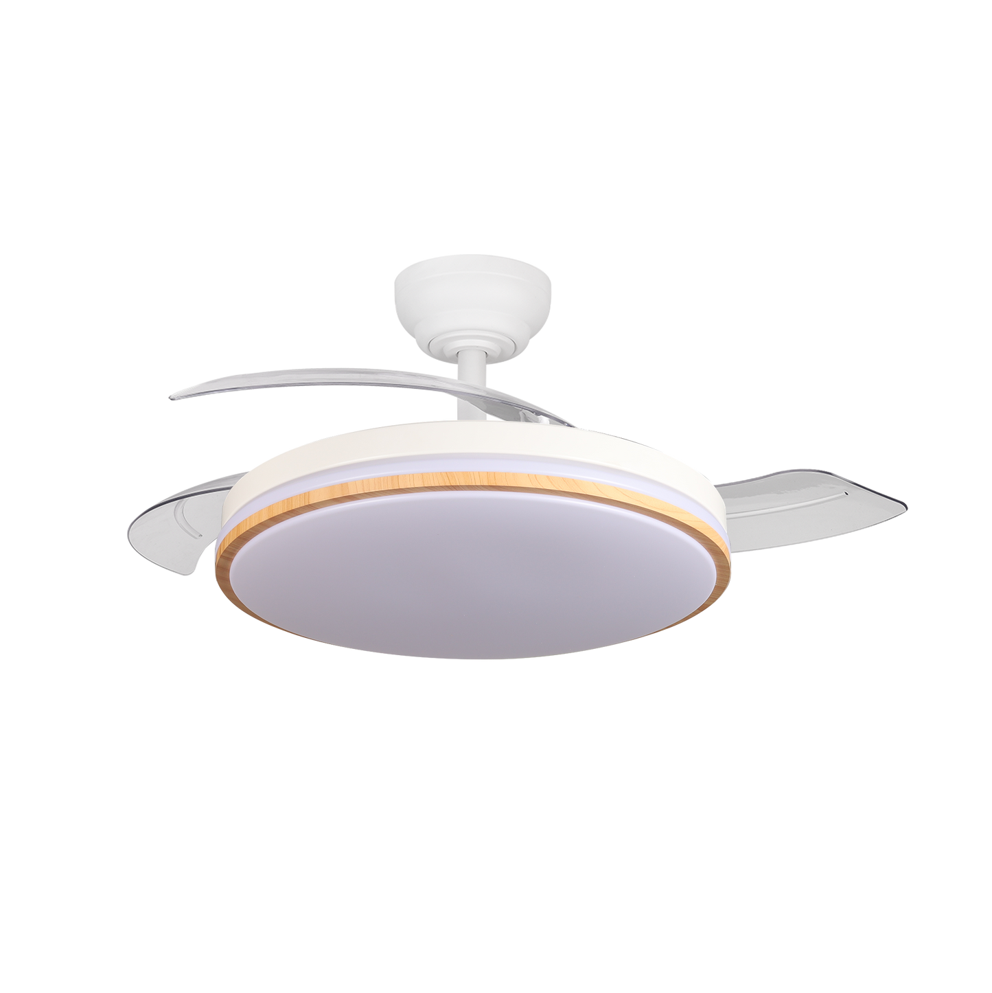 Ventilador de techo silencioso con aspas retráctiles ideal para dormitorio