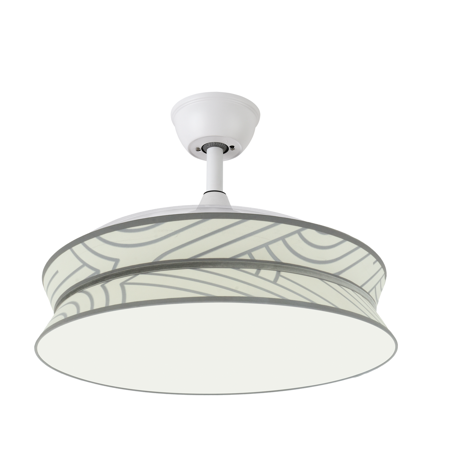 Ventilador de techo moderno con aspas plegables ideal para salón o dormitorio