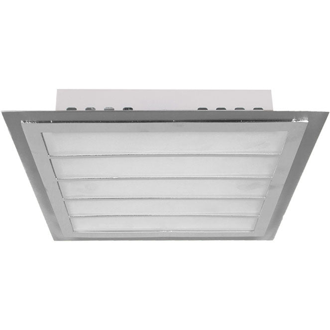 Plafón LED Cuadrado Dunquerque 29 cm Níquel Cromo Interlusa - Vista frontal principal en fondo blanco | LuzGurú