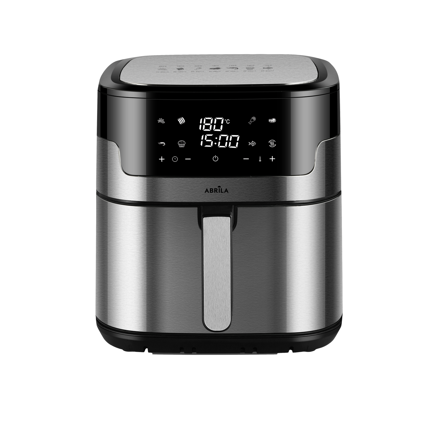 Freidora de Aire CASANOVA 8L 1800W Acero/Negro Fabrilamp / Abrila con doble resistencia y display táctil