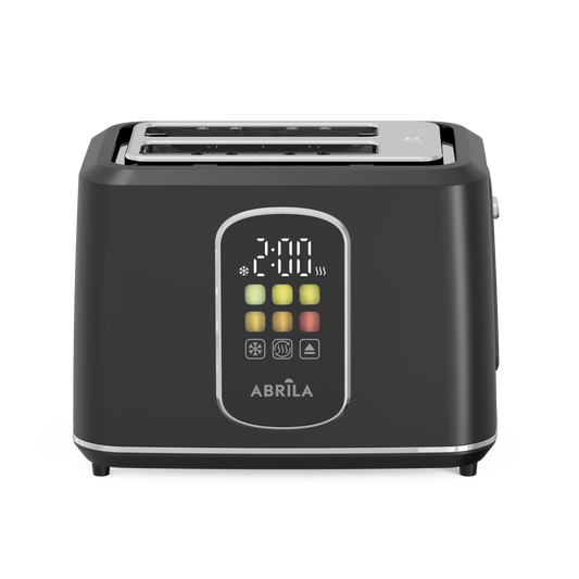 Tostador AJENJO Fabrilamp Negro, vista lateral con panel de control