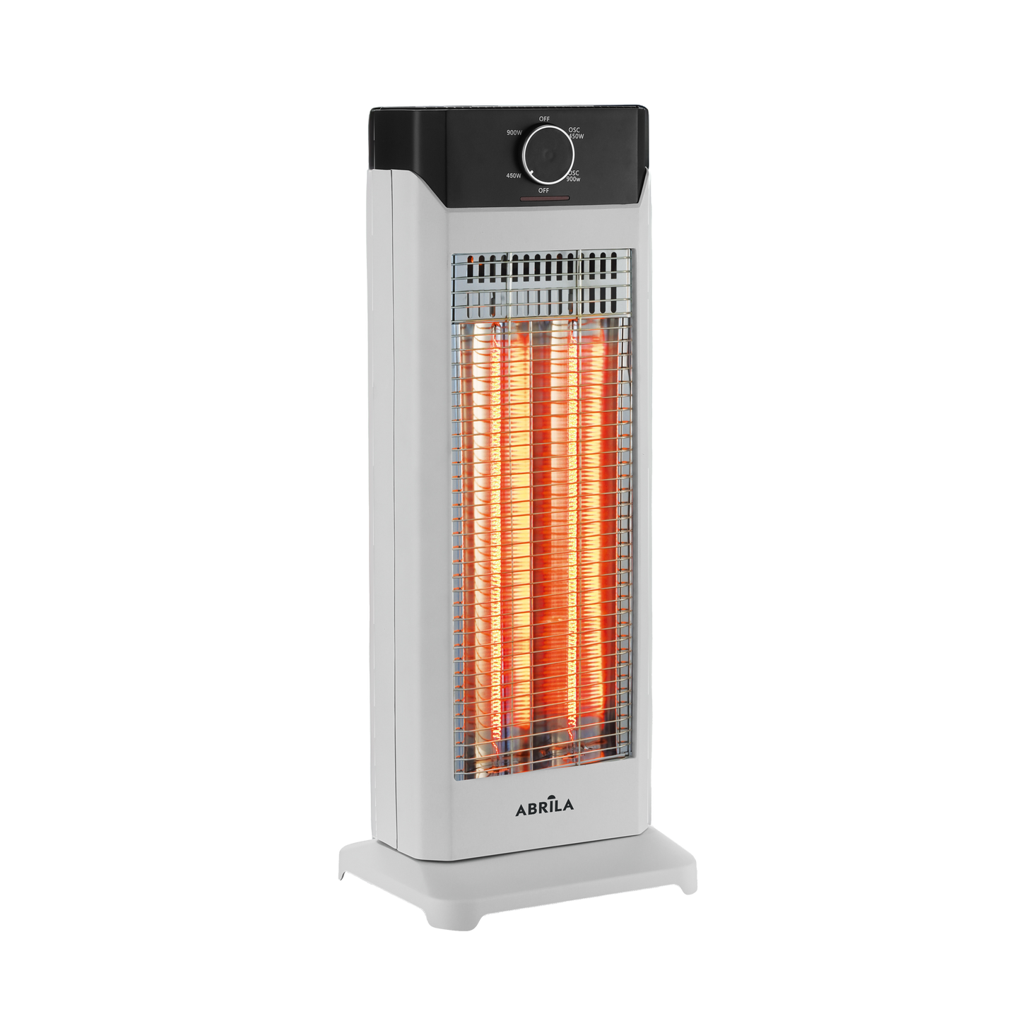 Estufa Eléctrica de Carbono MORRIS 900W Blanco/Negro Fabrilamp, vista frontal