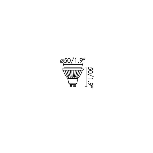 Bombilla GU10 LED Faro fabricada en textil color negro