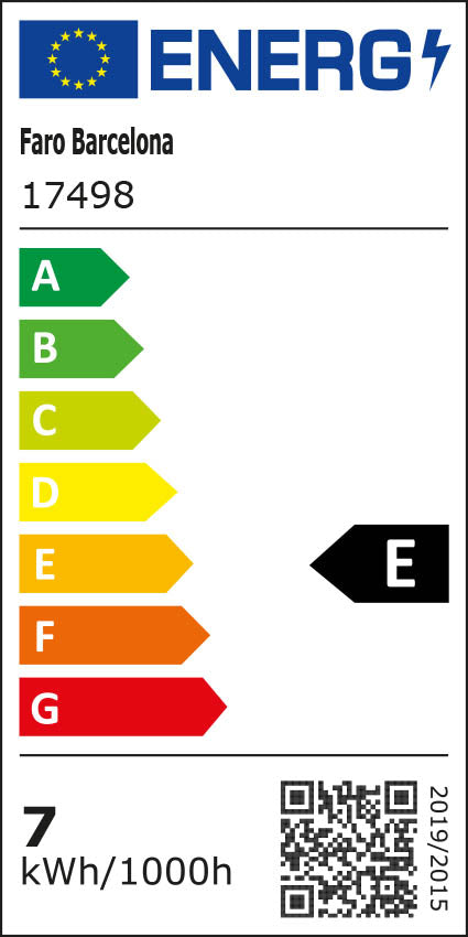 Bombilla A60 E27 Faro fabricada en cristal transparente, luz cálida 2700K
