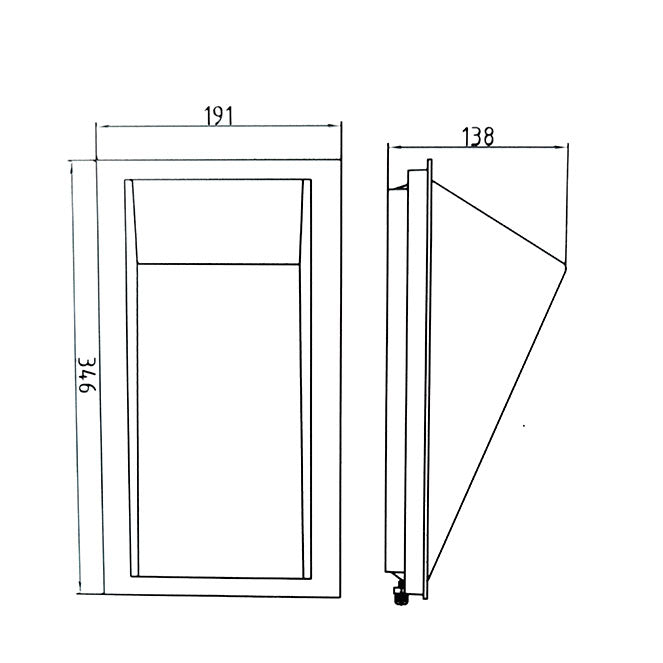 Aplique ANTUÃ fabricado en metal y plástico color gris para exterior