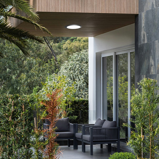 Plafón de Exterior Estanco LUCIA 30 cm IP66 Negro Fumagalli Interlusa - imagen 2 | Interlusa