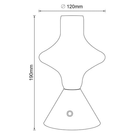 Lámpara sobremesa Abel negro en ambiente de mesa auxiliar - Detalle de cristal fumé