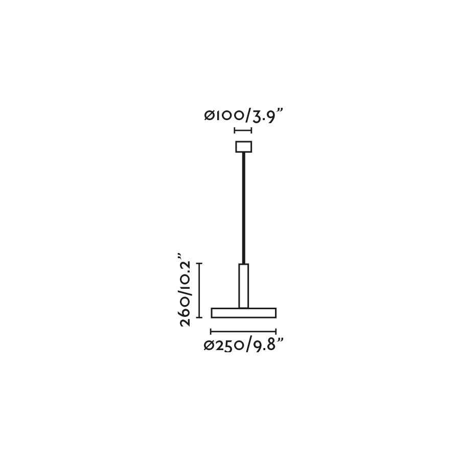 Luminaria colgante WHIZZ con altura ajustable hasta 176cm