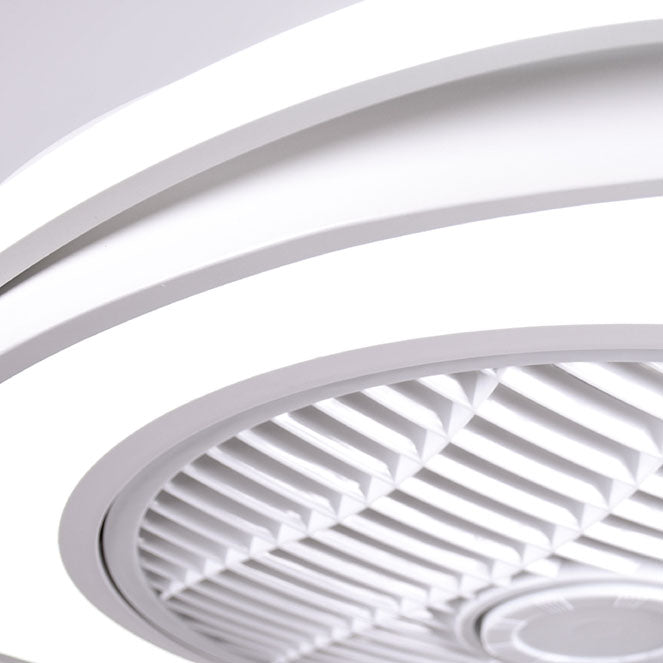 Detalles del Ventilador de Techo LUMIT GENEVA (Ref: 202596001) Blanco, 5 Aspas, 70W LED 3454lm, Control Remoto y App Smart Elfin - Interlusa LUZGURÚ