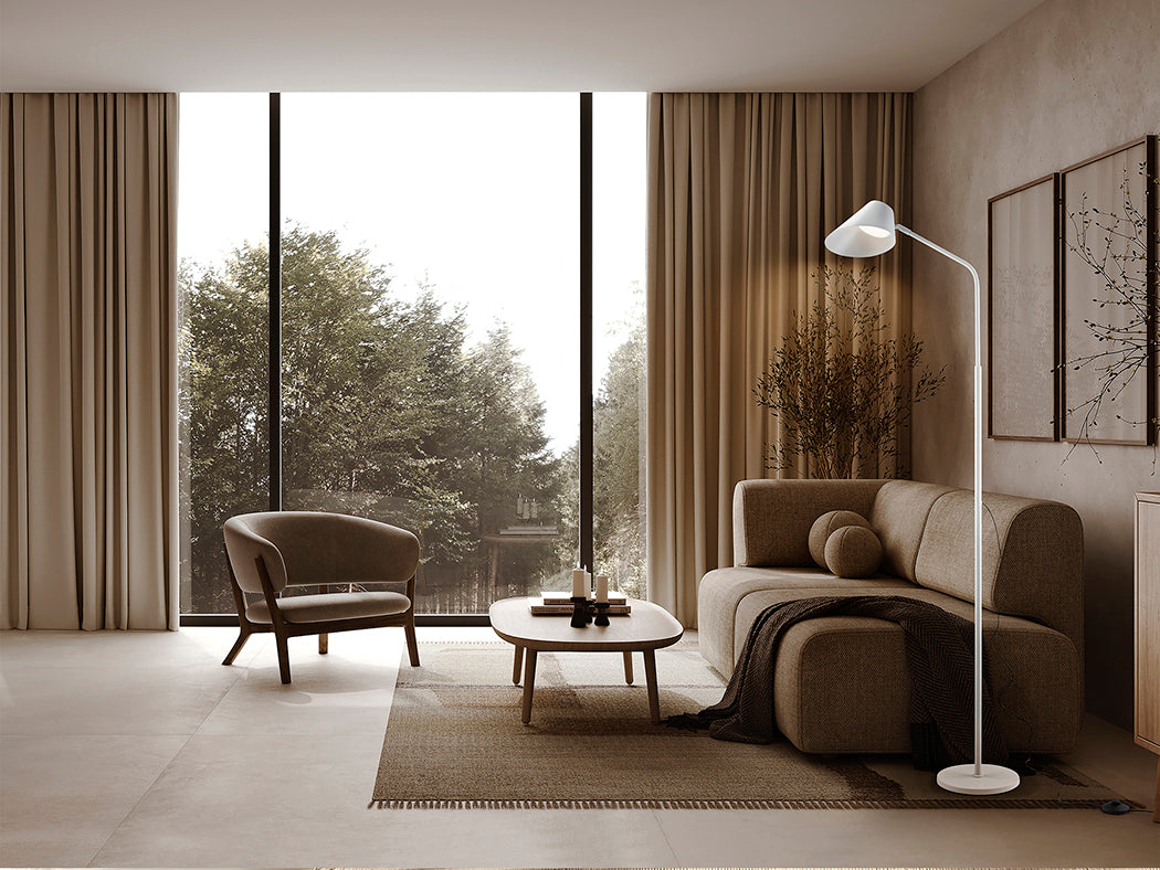 Esino 1L White Floor Lamp | Schuller | 215749