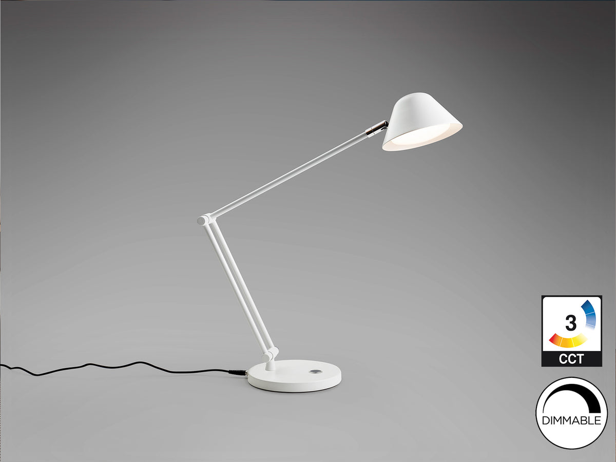 Flexo de Sobremesa LED Taros 10W Blanco Mate Schuller en ambiente decorado | Schuller