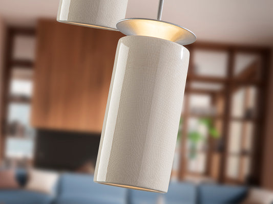 Lámpara Colgante Alfara 5 Luces 35 cm Craquelado Crema Schuller en ambiente decorado | Schuller