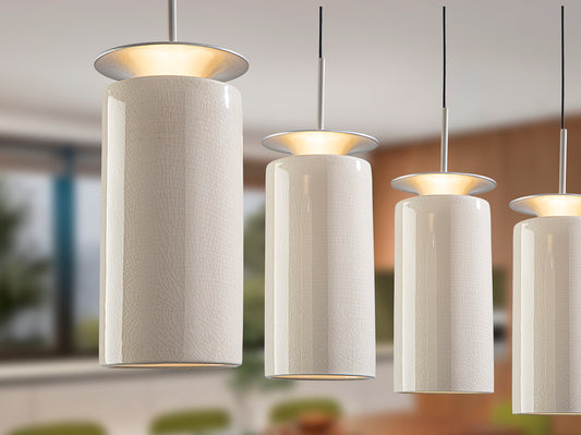 Lámpara Colgante Alfara 5 Luces Cerámica Crema Schuller en ambiente decorado | Schuller