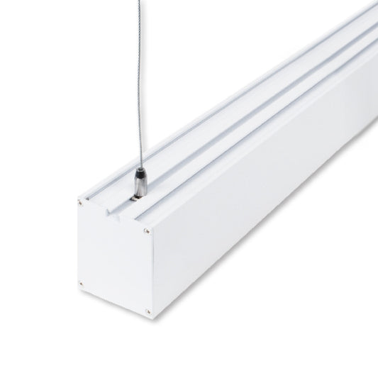 Barra Colgante LED Linex B2 60 cm 20W Blanco Frío 6400K Interlusa instalada en ambiente decorativo de salón o dormitorio | Interlusa