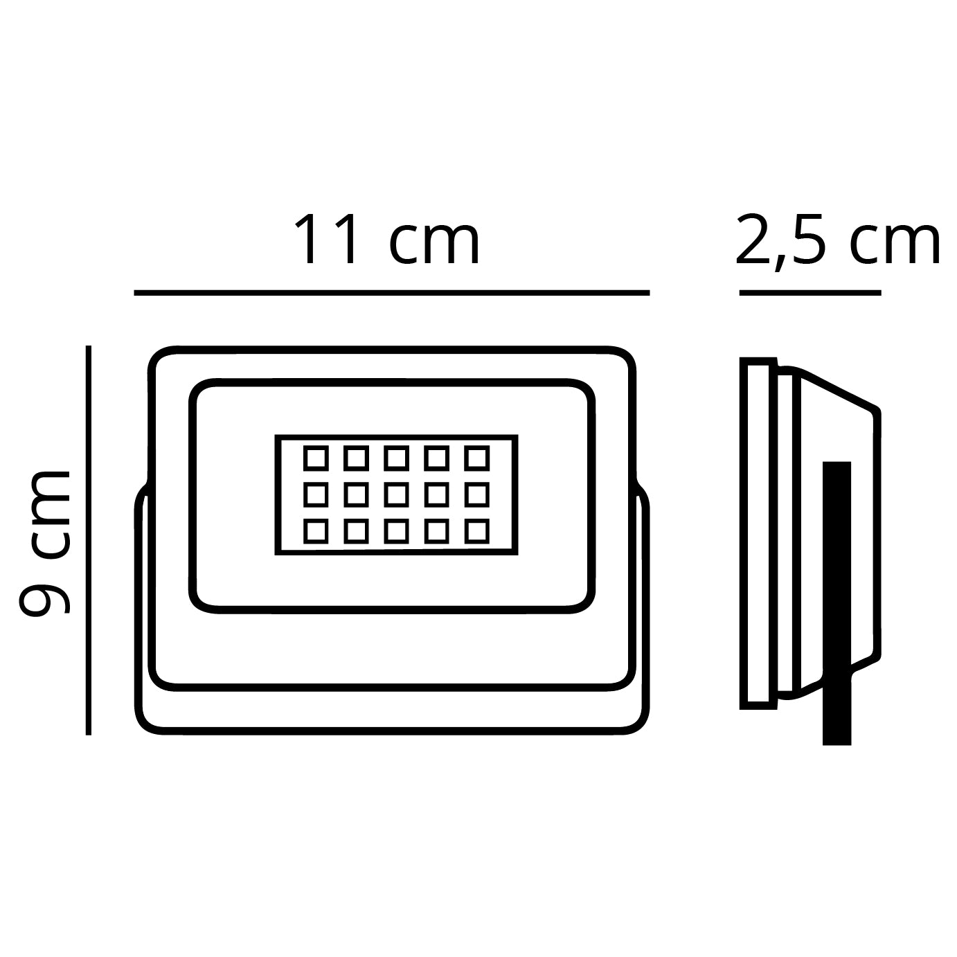 Proyector fabricado en Aluminio color Blanco, ideal para iluminar jardines