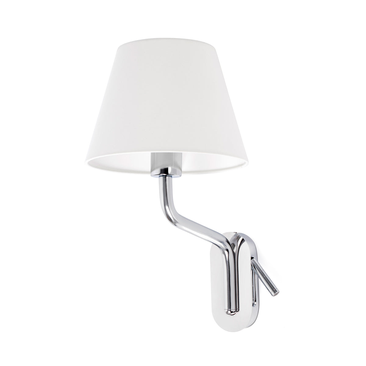 Aplique de Pared con Lector ETERNA 15W FARO - Cromo/Blanca | FARO · Ref. 24007-10